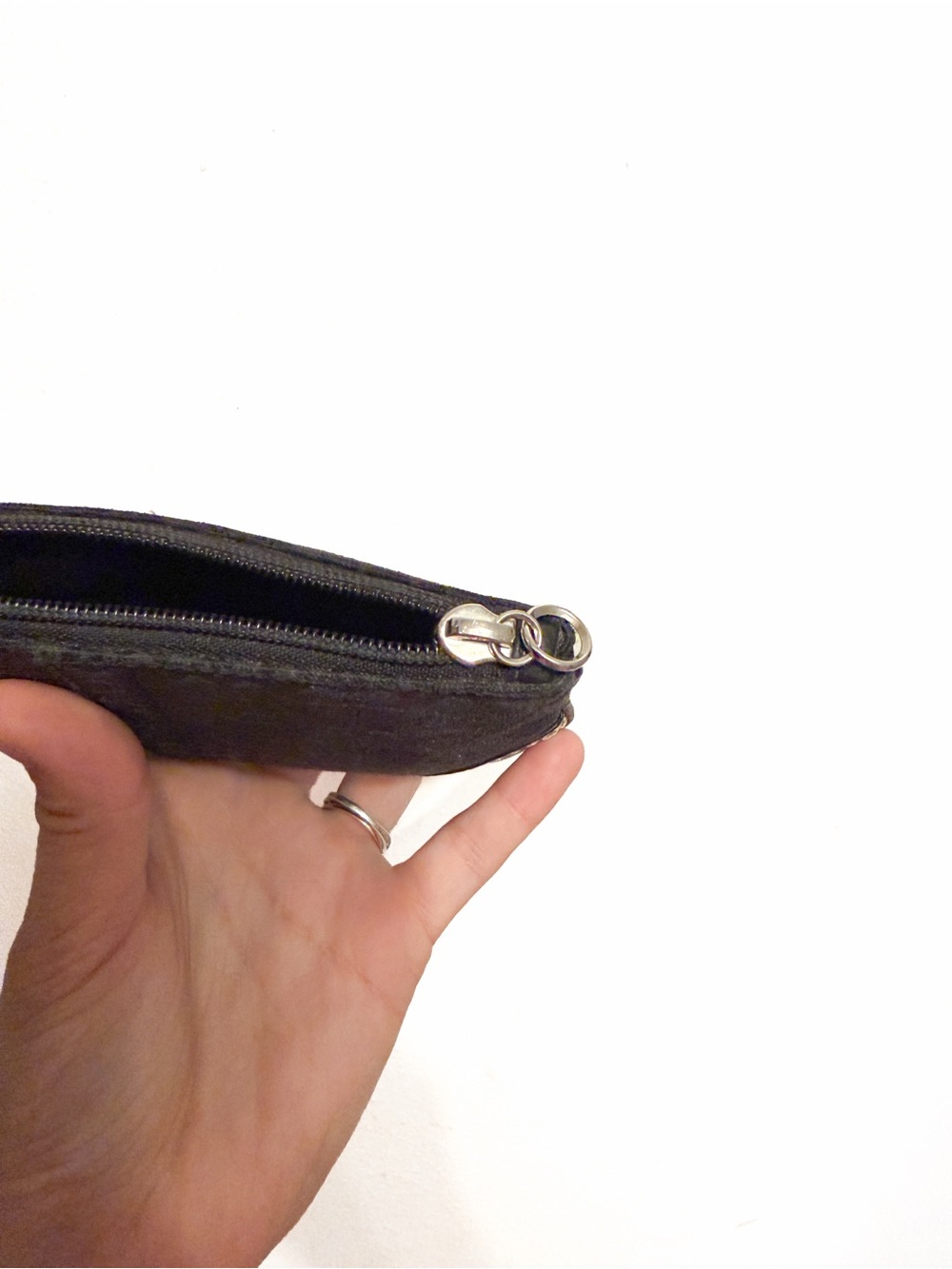 Coach Black Signature Jacquard Wristlet Pouch - Picture 4 of 4